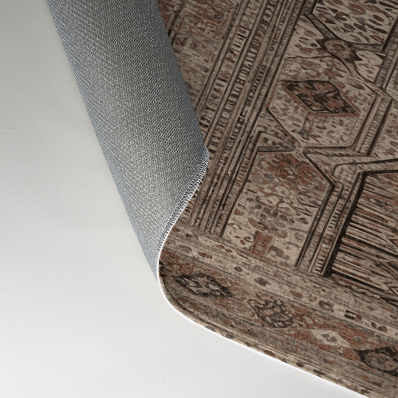 Tapis d'intérieur et d'extérieur brun Persian, Rectangulaire 3 pi x 5 pi