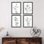 «IDÉE4WALL», art mural forêt pastel encadré, ensemble de 4 impressions murales de collage nature jardin, décoration murale nature sauvage pour le salon, impression encadrée de 4 pièces-90161920-90161922