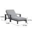 Chaise longue d'extérieur à dossier réglable en alliage d'aluminium