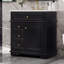 Meuble-lavabo de 30 po avec lavabo, un tiroir basculant, trois tiroirs, tablette de porte, porte à fermeture douce