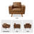Inayat 22.3''W Leather Armchair With Solid Wood Legs-672179433