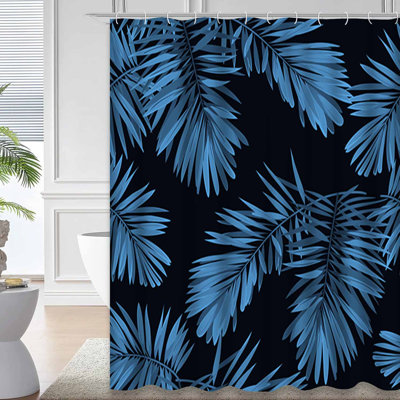 Rideau de douche Indigo Monstera Palm