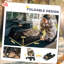 Pet Stroller Dog Foldable Travel Carriage with Reversible Handle Brown-125036848