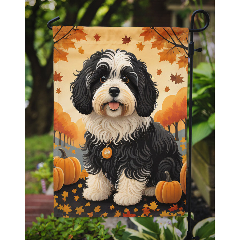 Drapeau de jardin double en polyester H 15,5 po x l 11,25 po