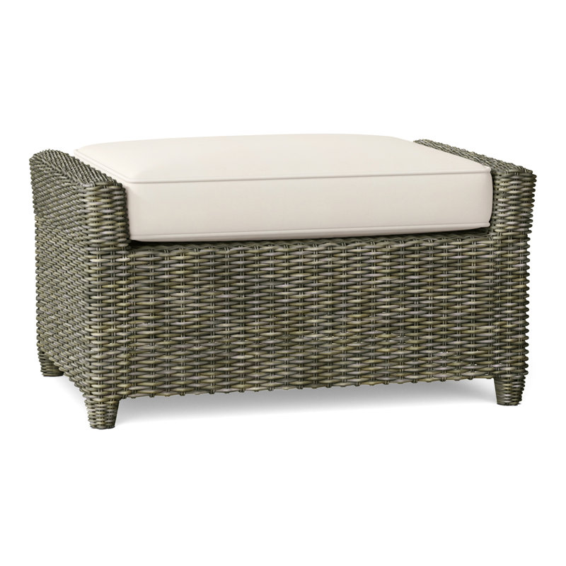 Sag Harbor Outdoor Ottoman, Canvas Canvas Sunbrella® Canvas, Driftwood