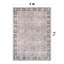 Tapis gris Elise - lavable à la machine, texture à poils plats avec envers antidérapant-1839681210