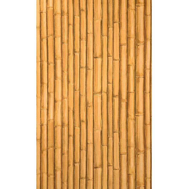 Rouleau de papier peint moutarde jaune moutarde et bambou moderne tropical