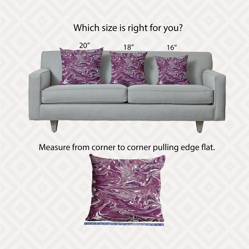 Housse et insert de coussin Mélange, H 20 po x l 20 po, Violet