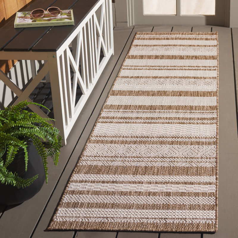 Legros Performance Performance Striped Rug, Runner 2' x 8'