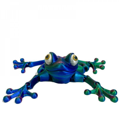 Figurine de grenouille colorée imprimée en 3D