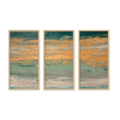 «Sparkling Seas II» par Norman Wyatt Jr., ensemble de 3 reproductions d'art sur toile