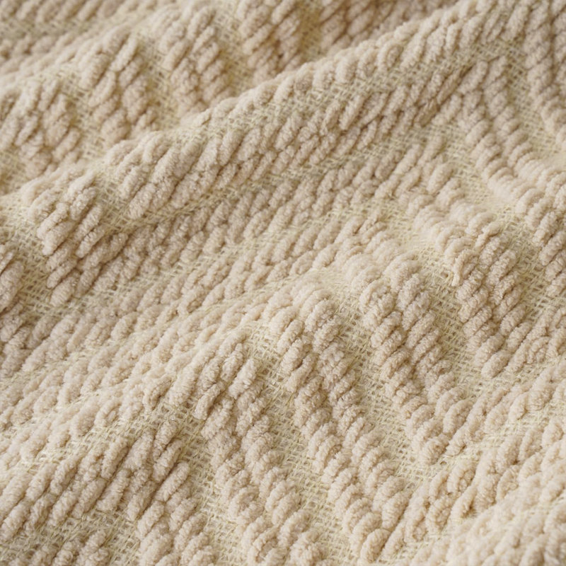 Jeté pour canapé, jeté chaud super doux pour lit simple, couverture en chenille tissée en tricot polyvalente pour le décor de la chambre à coucher