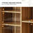 Lekiesha  Transitional 30"Tall 2 Door Accent Cabinet with Solid Wood Legs-1113186048