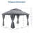 Vita 13 Ft. W x 10 Ft. D Steel Patio Gazebo with Soft Top Double Roof and Curtains