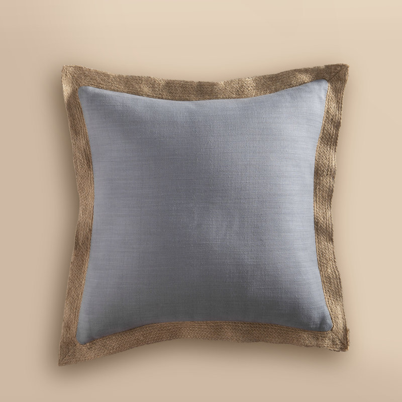 Cadence Pillow Covers Cotton Blend Throw Pillow, Rust, Down, 22" x 22"