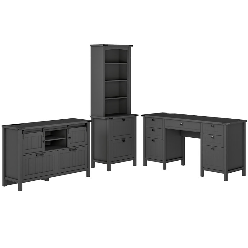Ensemble de bureau d'ordinateur 3 pièces, Black