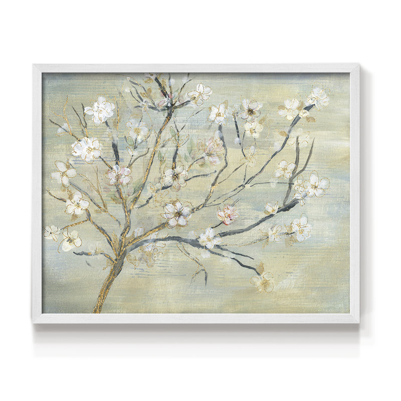 «Blossoms & Spring Rain», impression encadrée, H 22 po x l 28 po, Blanc
