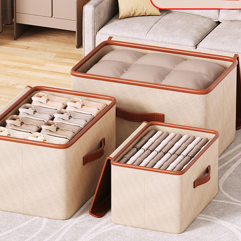 Bacs de rangement pliables avec couvercles, grands paniers de rangement avec couvercle, bac de rangement en tissu pour organiser la maison, 1 pièce
