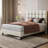 Size Modern Upholstered Bed Frame with Adjustable Square Tufted Headboard-99170189-93363910