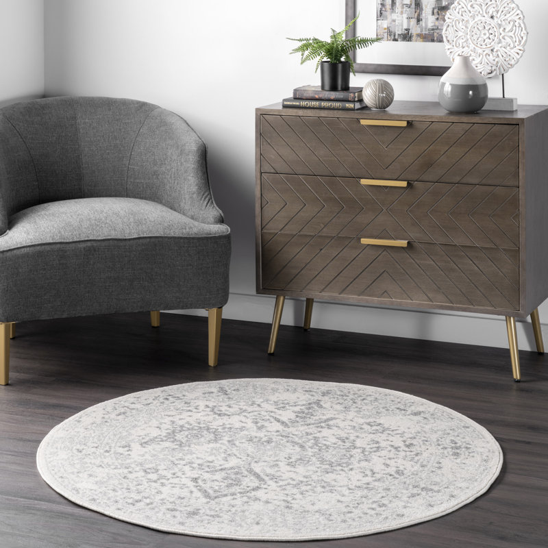 Brickyard Oriental Area Rug, Round 244cm