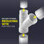 2 po x 2 po x 1-1 / 2 po Hub de réduction en WYVD PVC, drain en PVC blanc, raccord d'évacuation et d'évacuation, (paquet de 25)