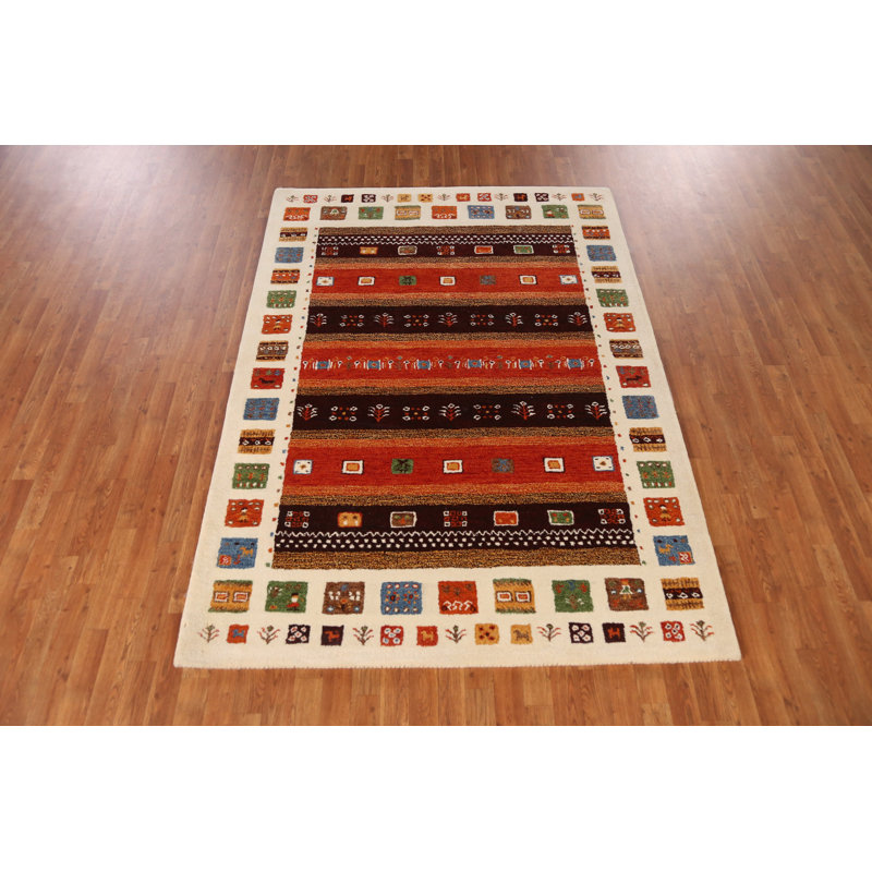 Tapis tribal à motif géométrique Gabbeh