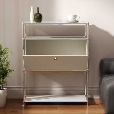 Buffet modulaire en métal avec classeur à 3 niveaux