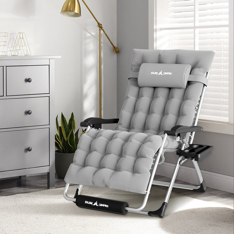 Très grand fauteuil inclinable Kubecki, Gris foncé