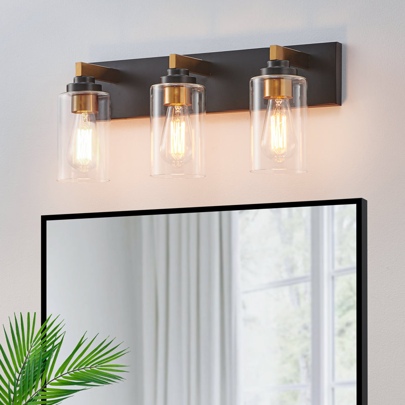 Mechthilde Dimmable Vanity Light, 3, Black/Gold