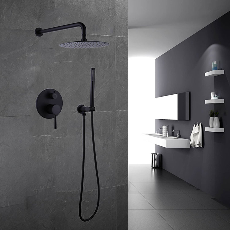 All-In-One Kit with Rough in-Valve, Matte Black