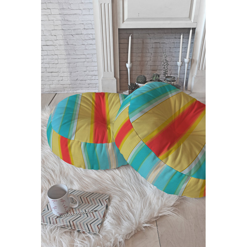 Coussin de sol, H 23 po x l 23 po x P 7 po