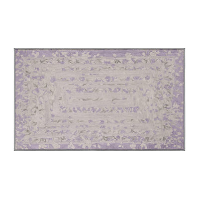 Machine Washable Grey Area Rug