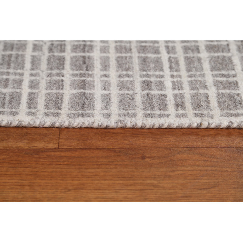 Tapis oriental Soumeya à carreaux Gabbeh noué à la main 6 x 8