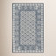Agathe Blue White Hand-Tufted Wool Floral Rug