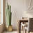 4' Artificial Cactus in Gold Metal Pot