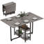 HOMCOM Folding Dining Table, Drop Leaf Table w/ Open Compartments-471145872