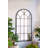 34X65.5" Arched Full-Length Mirror With Black And Gold Windowpane Design