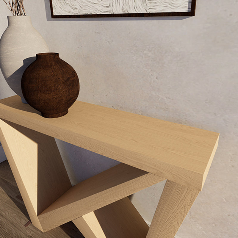 Console Modern Minimalist Art, H 31,89 po x l 39,37 po x P 11,81 po, Bois naturel