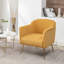 Fauteuil de chambre moderne en velours avec pieds en métal pour espaces compacts-132916991