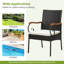  Table de salle à manger en métal 9 pièces et chaises en rotin avec table en bois d'acacia