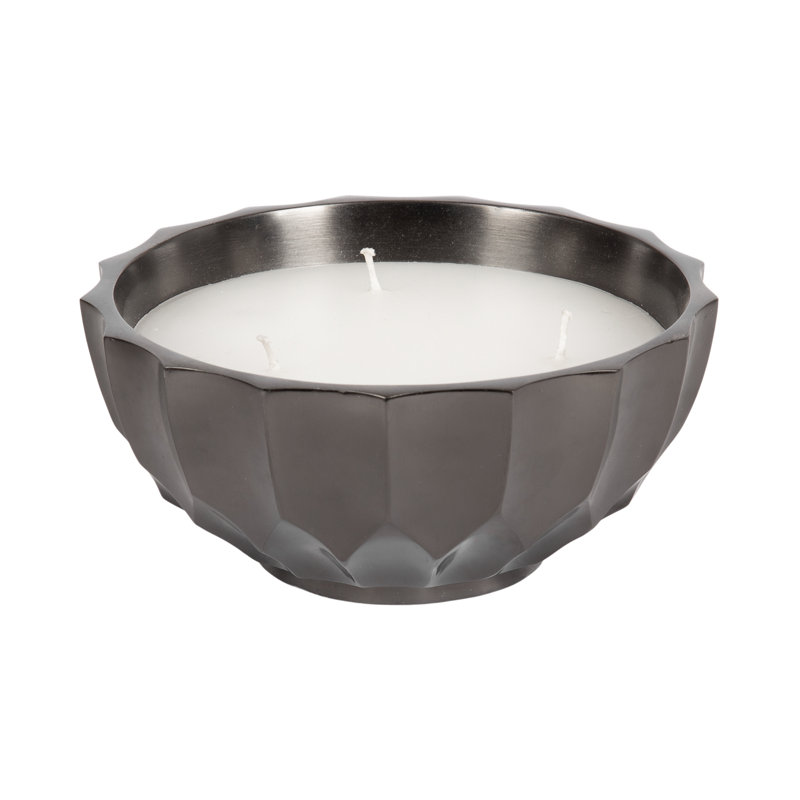 Kamdyn Round Three-Wick Unscented Candle Bowl
