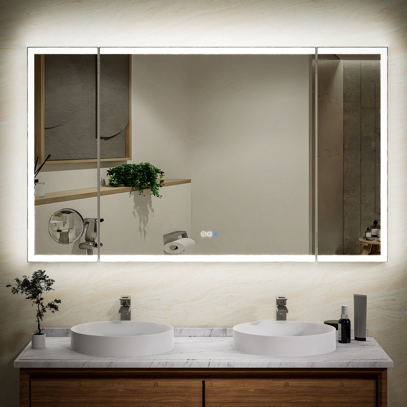 Miroir mural de salle de bain Liyah, 36 po x 60 po