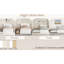 Élégant lit simple avec 2 tiroirs inclus pour une chambre à coucher luxueuse, blanc ultrabrillant et fonction chêne moderne - et-1229756097