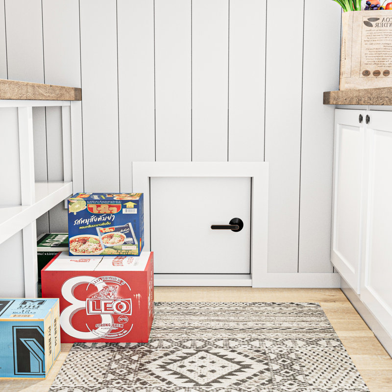 Porte frontale en bois apprêté blanc avec cadre Cosco, L 22 po x H 22 po