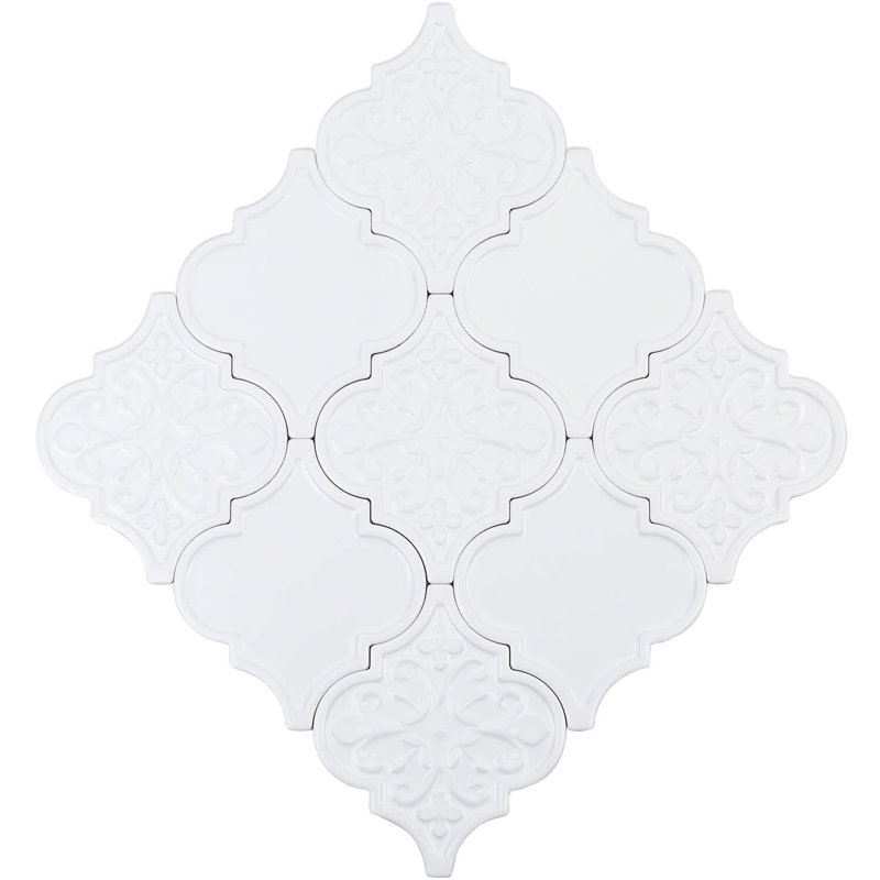 Carreau de céramique lanterne, Blanc pur