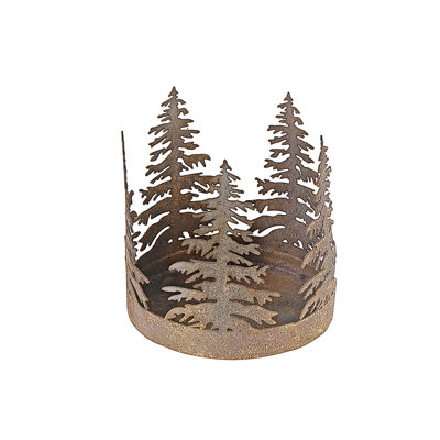 Distressed Metal Tree Candleholder