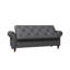 Banc de lit en tissu gris foncé