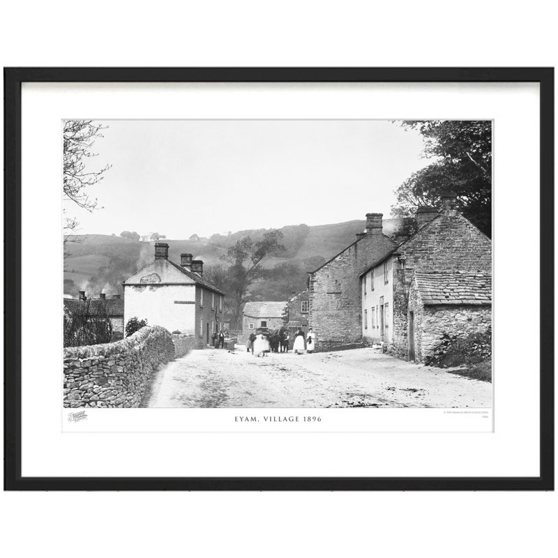Eyam, Village 1896 - Single Picture Frame Print, 40cm H x 50cm W x 2.3cm D