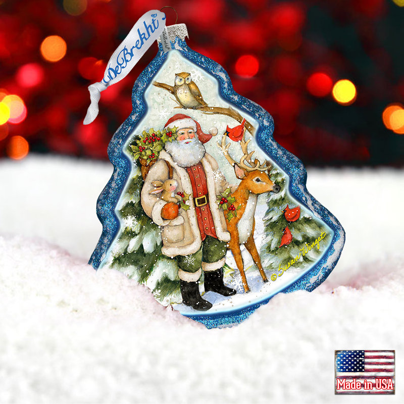 Holiday Splendor 4'' Handmade Glass Holiday Shaped Ornament