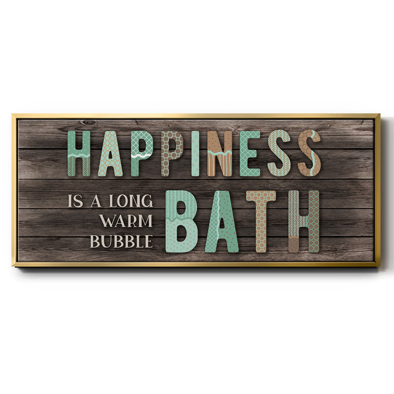 «Happiness Bath», toile encadrée, H 8 po x l 20 po
